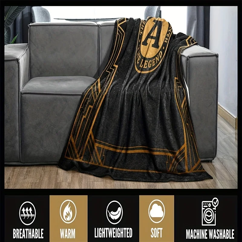 Decorative Plush Throw Blanket for Sofa Couch Winter Home Decor Mythology Gift Man Cave Cozy Fleece Throw Tapestry Accent