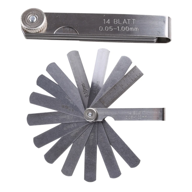 Stainless Steel Feeler Gauge Thickness Gauge Fitting for Measuring for Gap Width/Thickness Accurate Clear Scale Feeler