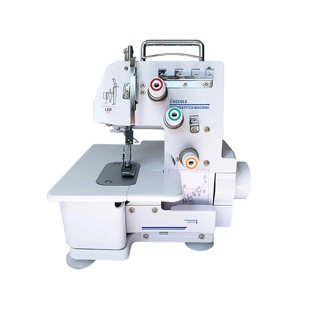 Household Desktop Four-Thread Three-Thread Two-Thread Hemming Machine, Multifunctional Electric Overlock Sewing Machine