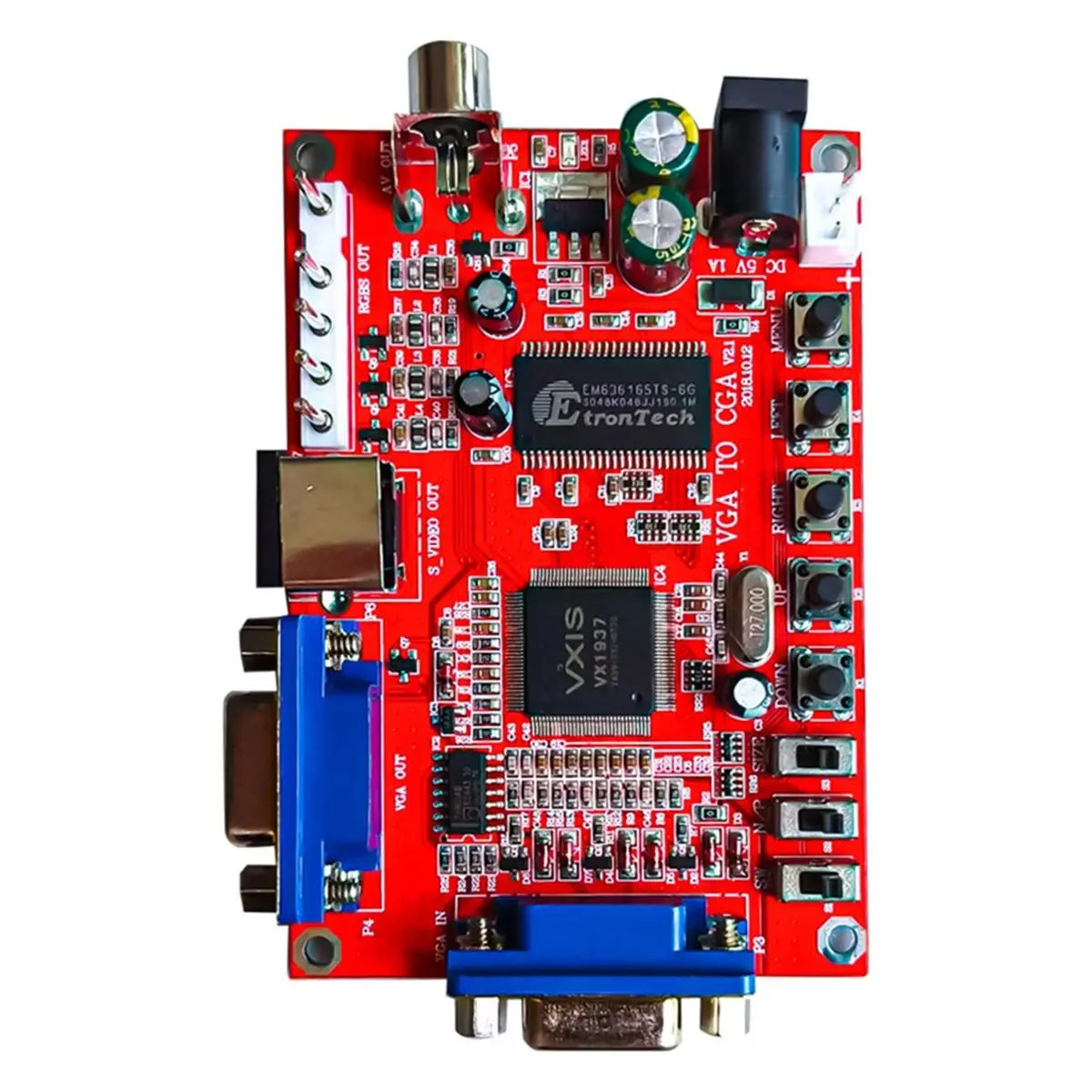 A003 High-Resolution to Low-Resolution Converter, VGA to RGBS to AV to S-Video Converter, Game Video Conversion Card