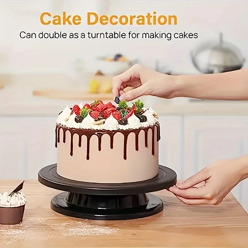 

Plastic 11inch Cake Turntable Rotating Cake Plastic Dough Pastry Decorating Cream Stand Rotary Table DIY Pan Baking Tool