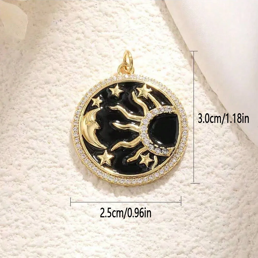 1PC Copper Zircon Plated heart shape Evil Eye DIY Jewelry Accessories, Necklace Bracelet Earrings Pendant view 2