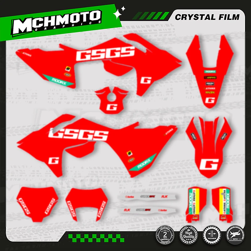 

MCHMFG Custom Team Graphics Backgrounds Decals Stickers Kit For GASGAS 2024-2026 EC MC Motorcycle Decal Sticker 010