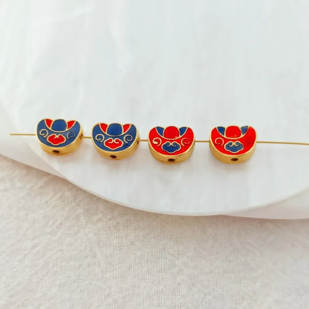 الطريقة القديمة قطرة زيت الذهب 18K الذهب الأفقي العمودي ثقوب مستقيمة سلسلة حبل مصفاة الخرز السائبة DIY بها بنفسك مجوهرات اكسسوارات