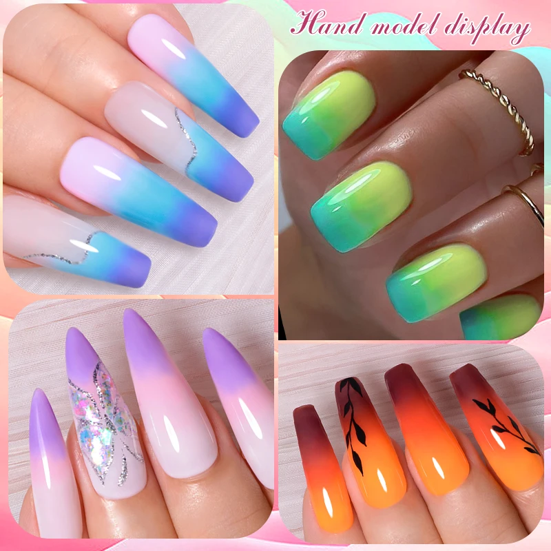 10ml Thermal Gel Nail Polish 3 Layers Temperature Color Changing UV Gel Varnish Winter Colors Soak Off Nail Gel Nail Supplies