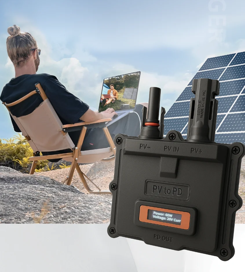 ELEJOY 65W Solar Charger Type C Output PV PD Converter for Cell Phone Computer iPad Lithium Battery 5V 9V 12V 15V 20V 3A 3.25A