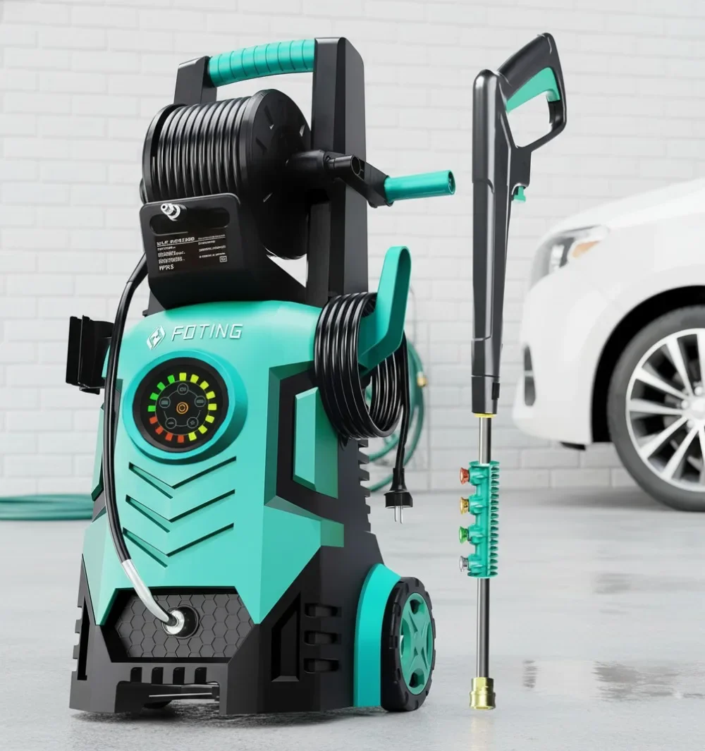 

Мойка высокого давления 5000PSI с сенсорным экраном, 4 насадками и пенной насадкой для чистки автомобилей и дома