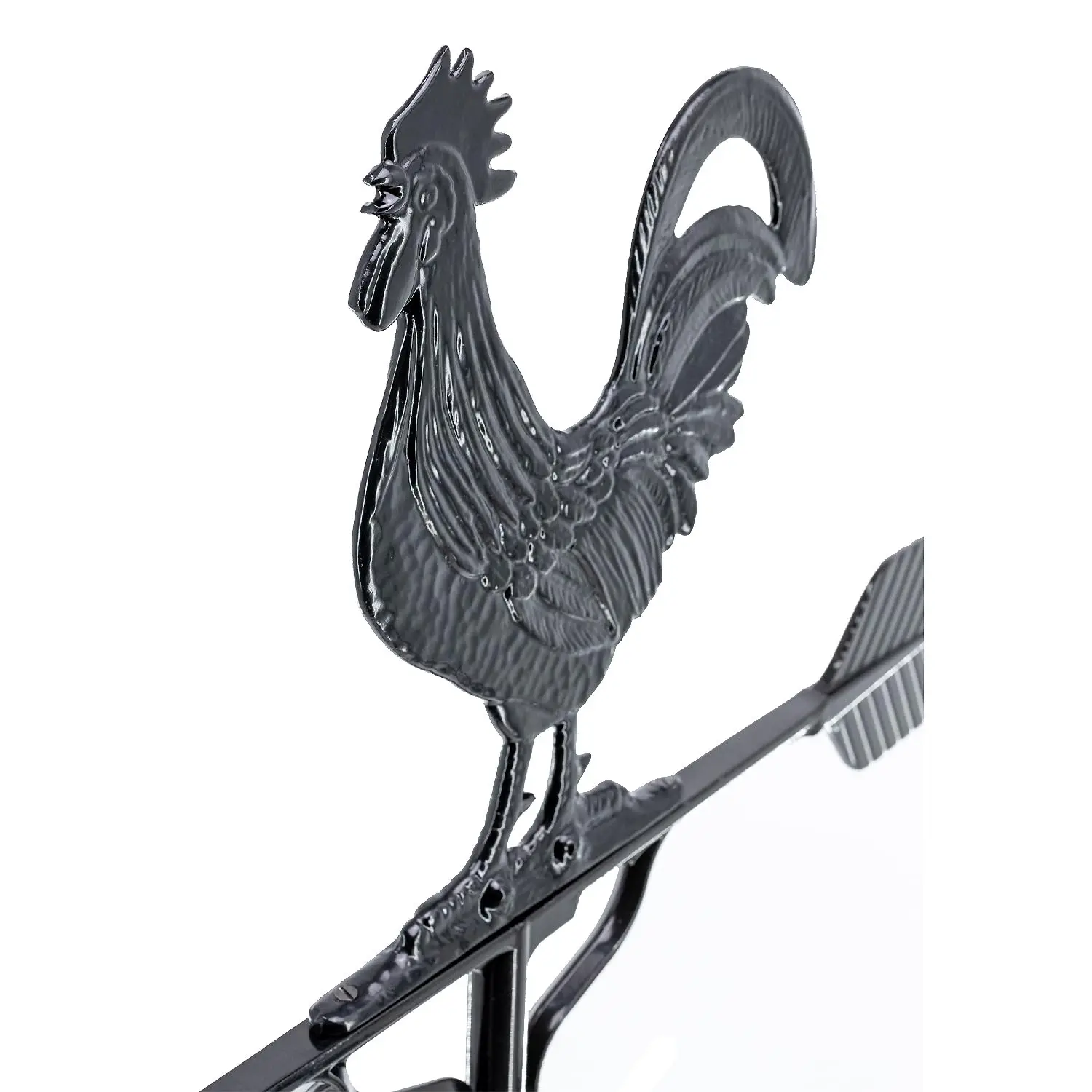 32-Inch Weathervane with Satin Black Rooster Ornament, Customized