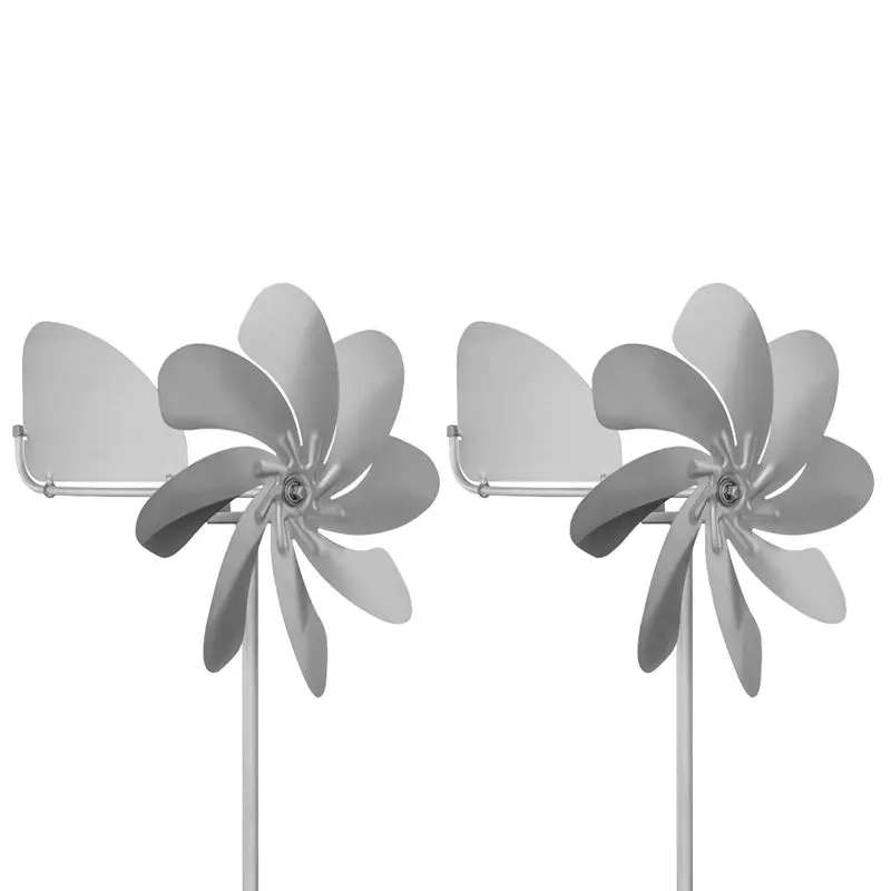 A25F-Wind Rotator Outdoor Metal Windmill 360 Degree Rotation Heavy Duty Metal Windmill Garden Ground Plug