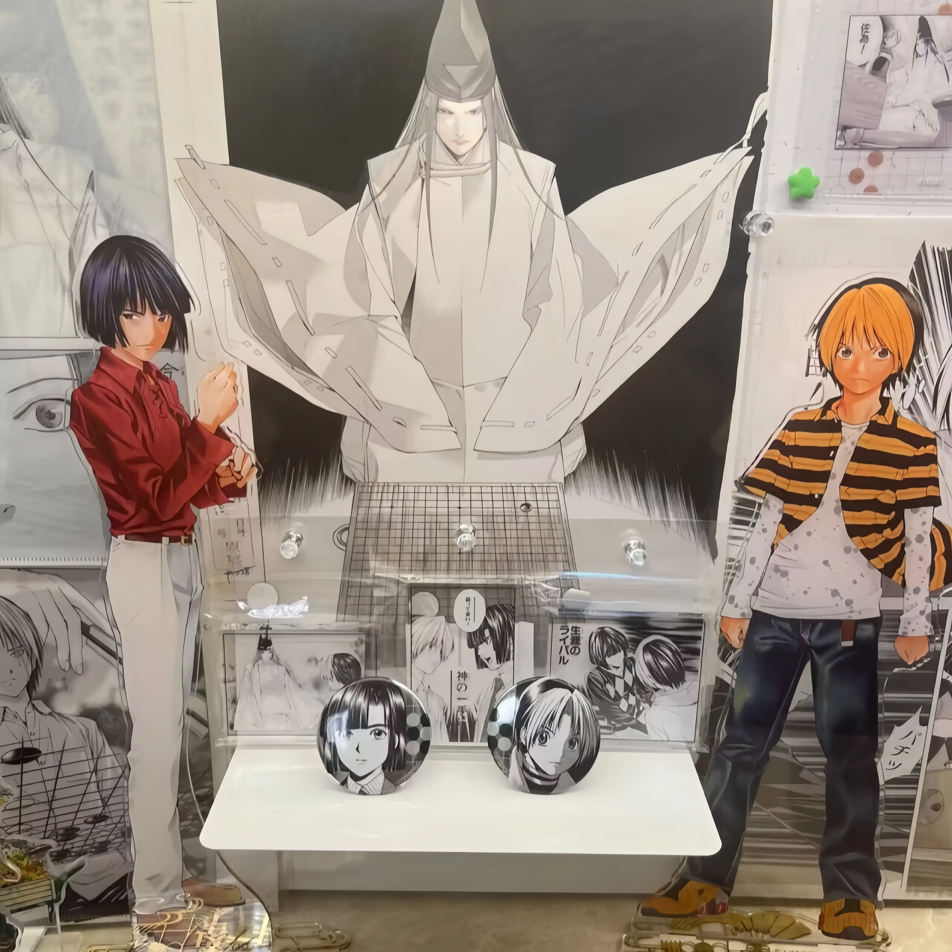 

Hikaru No Go Toya Akira Acrylic Stand Fujiwarano Sai Sticker Set Official Exhibition Desktop Decor Gift For Anime Collectors