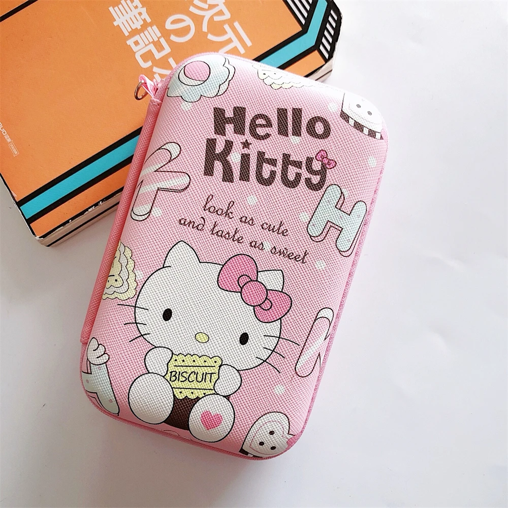 Borsa portaoggetti portatile per cavo caricabatterie Power Bank custodia per auricolari custodia Hello Kitty Melody Cinnamoroll Mickey Duffy Stitch