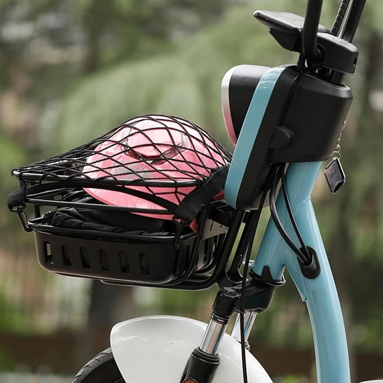 Motorcycle Cargo Net Elastic Mesh Storage for Helmet Luggage Tie Down Scooter Bicycle Motorbike Accessories Transport Security view 3
