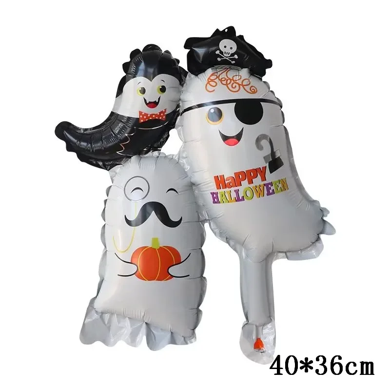 25 Stück Mini Halloween Kürbis-Geist-Folienballons Fledermaus Totenkopf Kürbis Luftballons Kinder Horror Halloween Nacht Party Dekorationen – Detail 5