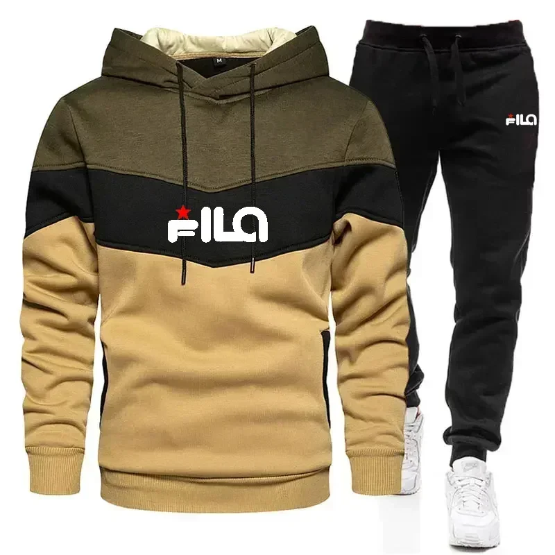 Men and Women Sets Tracksuit Stripe Hoodies+Sweatpants 2 Piece Set Fashion High Quality Spring Casual Jogging Sportswear Suit