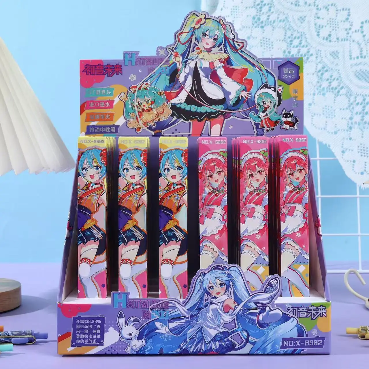 

New Hatsune Miku anime Kawaii Neutral Pen Student Cartoon Writing Pen Cute School Supplies Gift