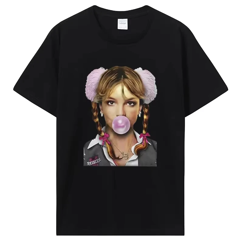 

Футболка с рисунком Singer Britney Spears Bubblegum для женщин и мужчин, винтажная футболка высокого качества, футболка, топы, уличная одежда