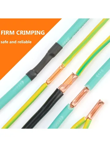 250-teiliges Aderendhülsen-Set, 7 Größen, Kupfer-Crimpverbinder, nicht isoliert, Sortiment für elektrische Stoßklemmen