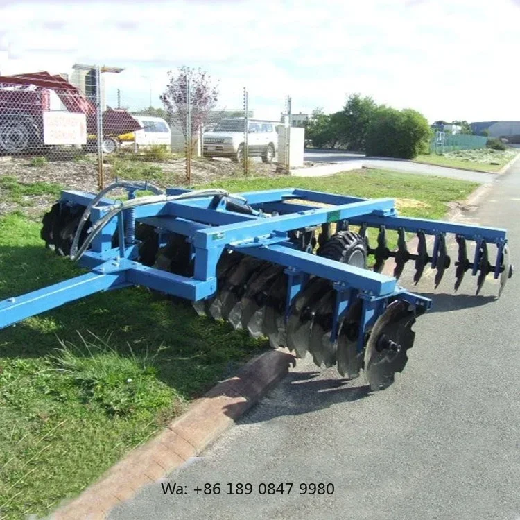 【Hot】Tractor Trailed Hydraulic Offset Disc Harrow Farm Machinery