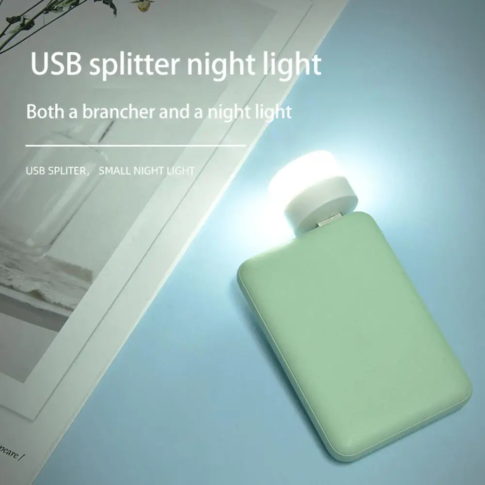 Luz de noche LED con enchufe USB, lámpara de disco portátil, lámparas de lectura de 5V, Mini luces para libros, Banco de energía alimentado, iluminación de bombilla para acampar al aire libre