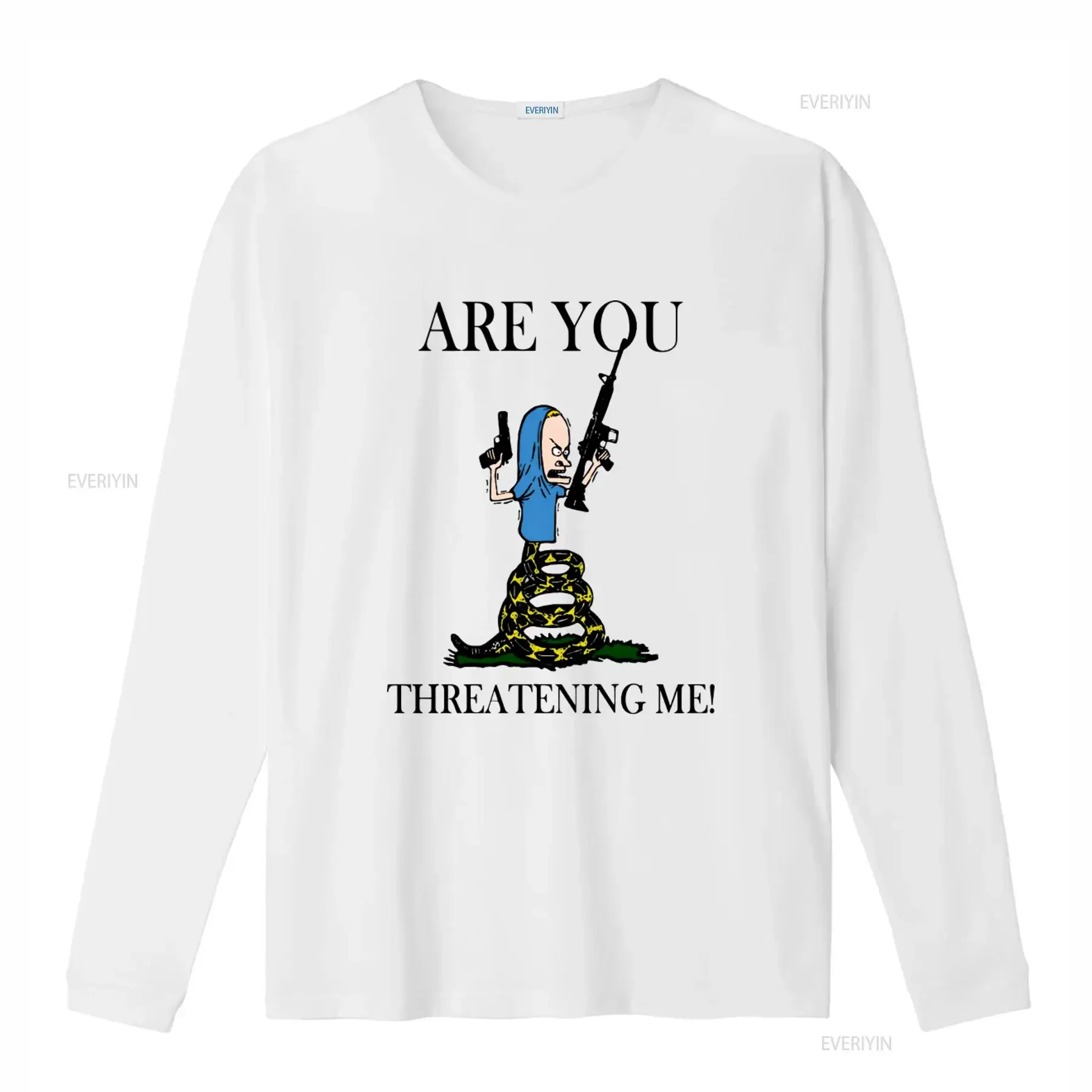 Are You Threatening Me Halloween Welcome T Shirt Beavis And Butthead Funny Print vintage Washed graphic Unisex Stretched