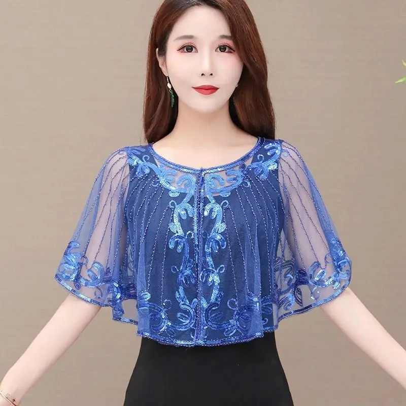 

Женская летняя тонкая накидка-топ с пайетками для скрытия живота, утягивающая, для мам