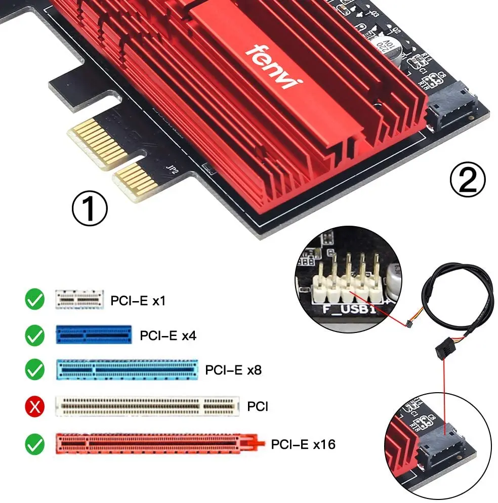 Fenvi 와이파이 6E AX210 PCIE 무선 어댑터, 5400Mbps 블루투스 5.3 트라이 밴드, 2.4G, 5G, 6GHz AX210 네트워크 카드, 802.11ax, Win 10 11