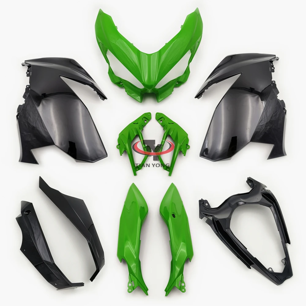 Green Black Bodywork Components Pack Left Right For NINJA400 2018-2019-2020-2021-2022-2023 Fit Ninja 400 Fairing Accessories