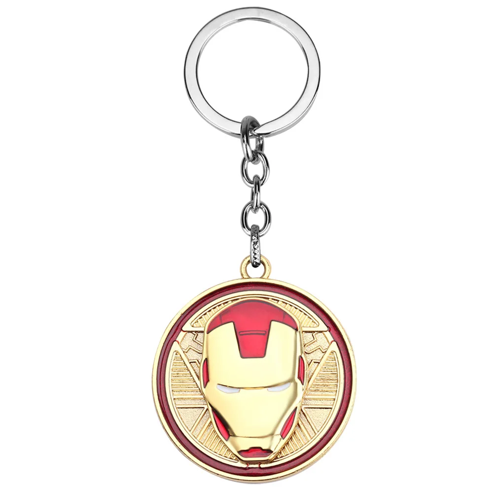 Disney Studios Surrounding Marvel Mask Iron Man Keychain Spider Man Bag Pendant Superhero Car Pendant