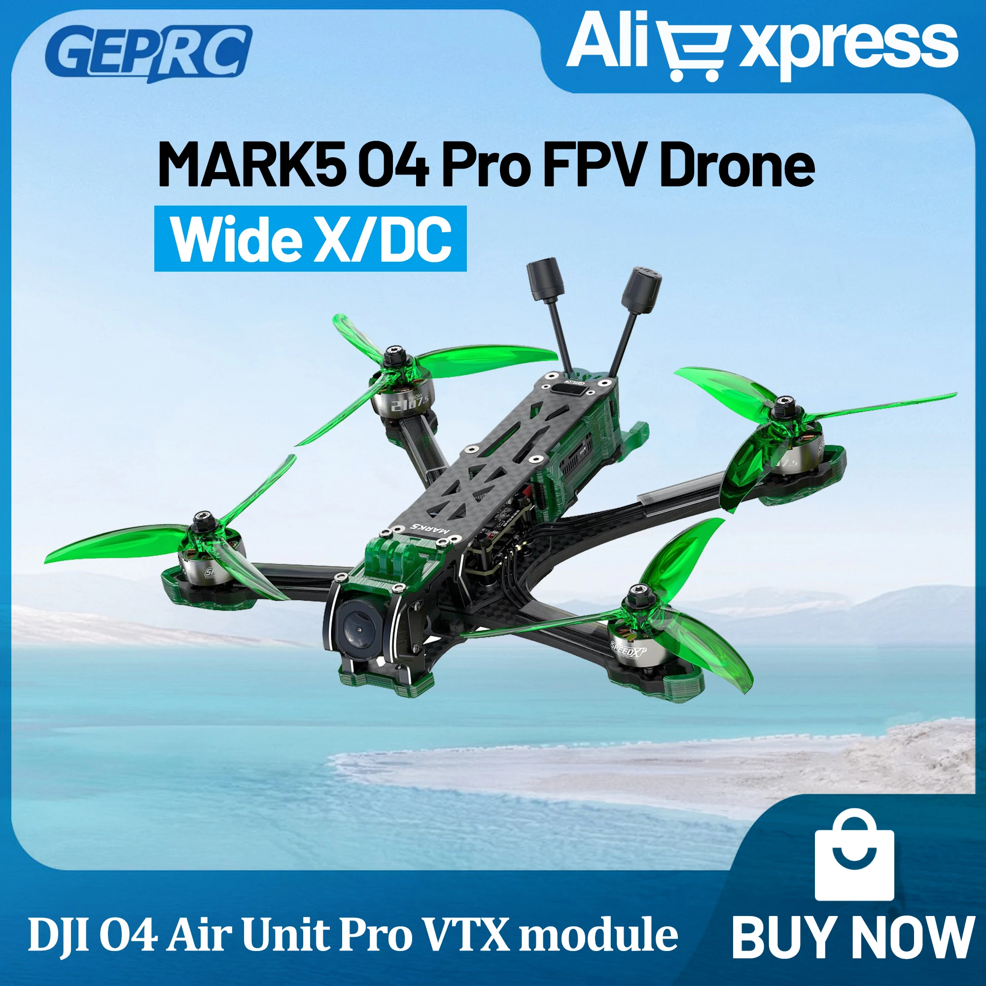 

GEPRC MARK5 O4 Pro FPV Drone DC/Wide X TAKER F722 Stack O4 Air Unit GPS SPEEDX2 2107.5 1960KV Motor 6S FPV Quadcopter Freestyle