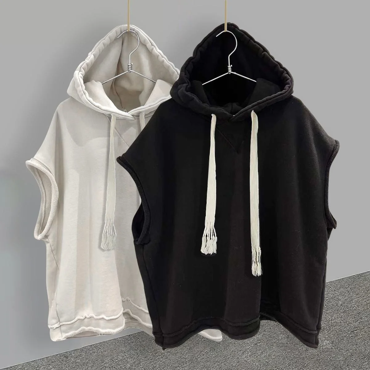 

plus Size Casual Loose Fit Svel Hoodie Vest Spring Autumn Versatile Fat MM Comfortable Outerwear Korean Sle Long Sve