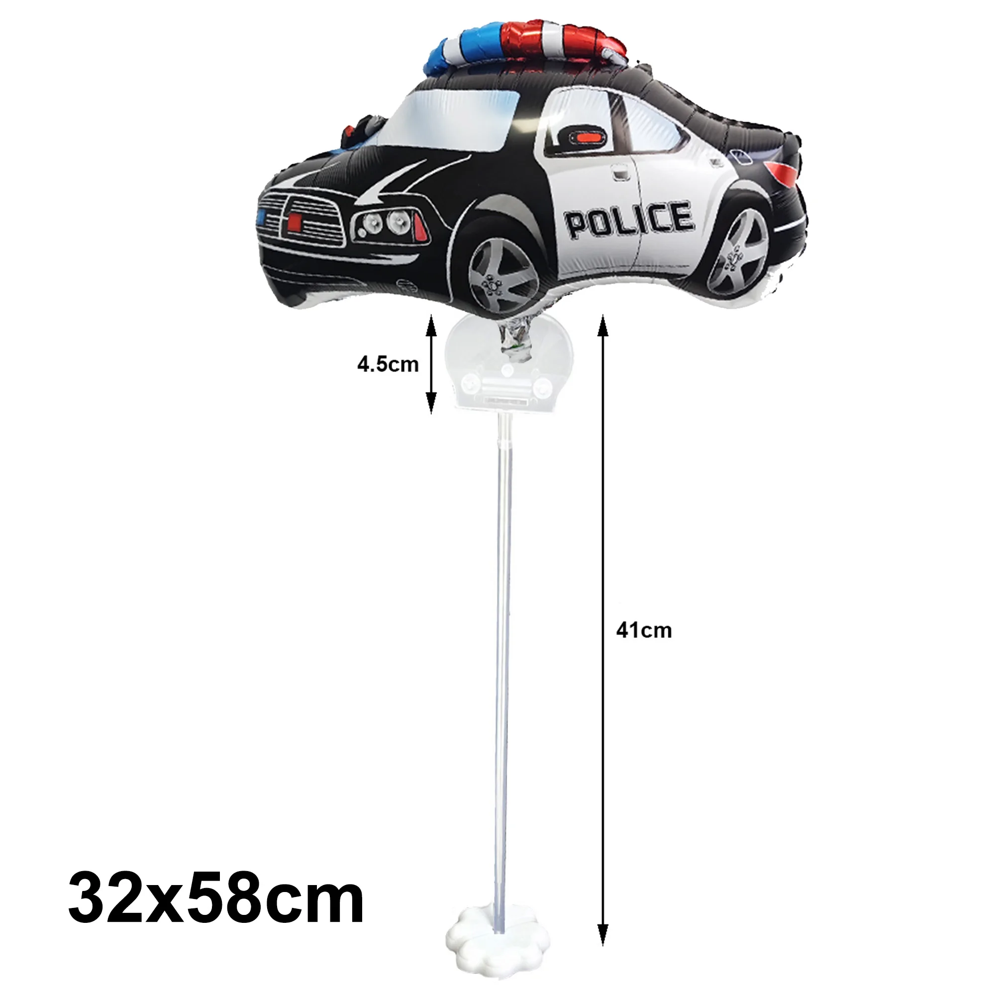 5th Birthday Police Party Blue Car Helicopter Foil Balloons for Boys Baby Shower Police Birthday Party Decoration