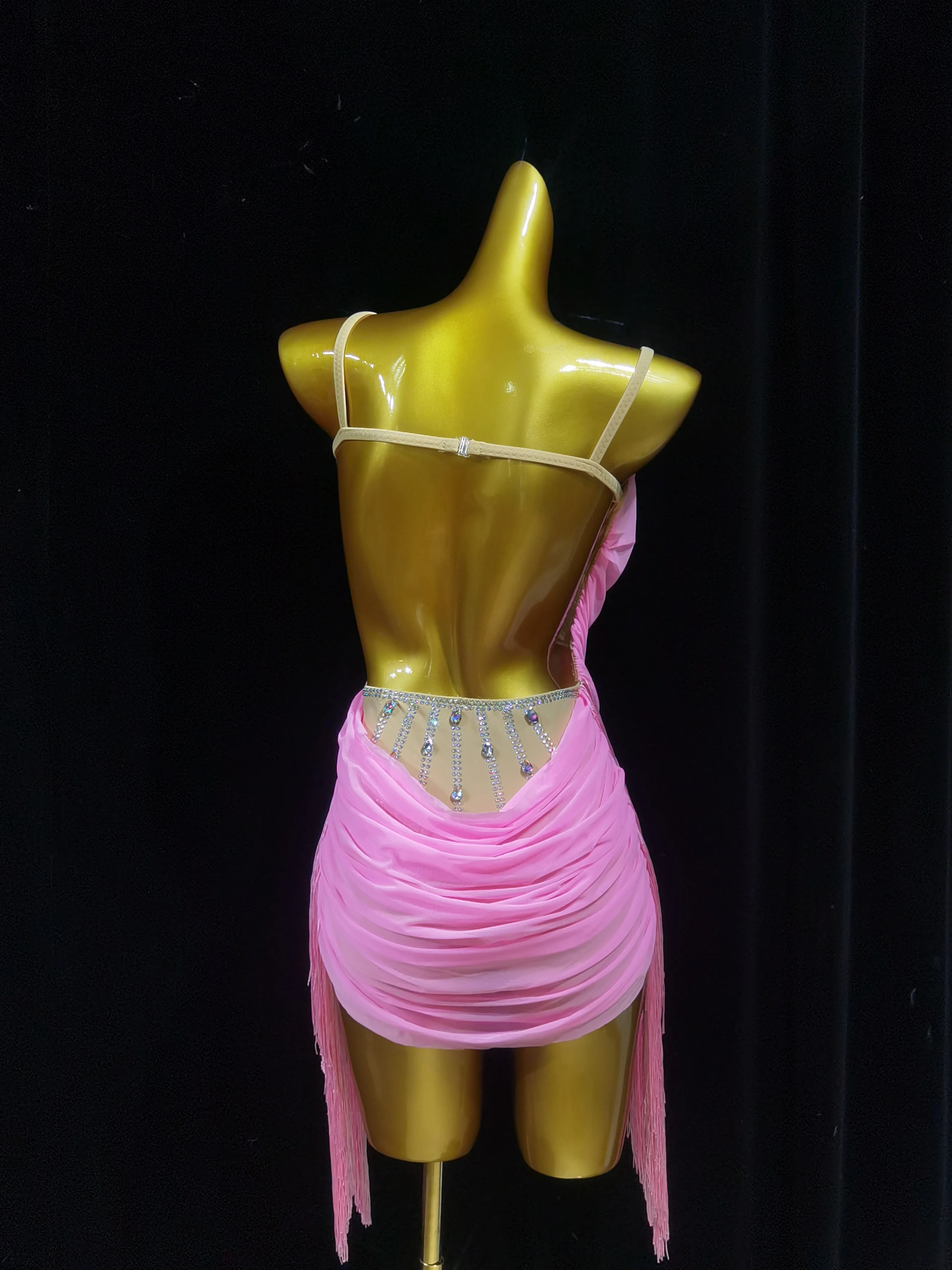 2025 Latin danswedstrijd High-End Kwastje Jurk Bloemkunst Examen Solo Prestatie Schema Kostuum