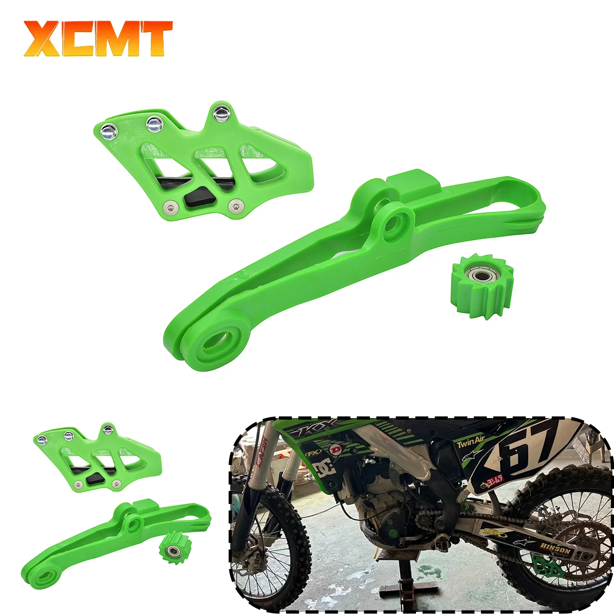 

For Kawasaki KX250F KX450F Motorcycle Chain Guide Slider Guide Swingarm Roller KX 250F 450F KXF 250 450 2009-2020 Dirt Pit Bike