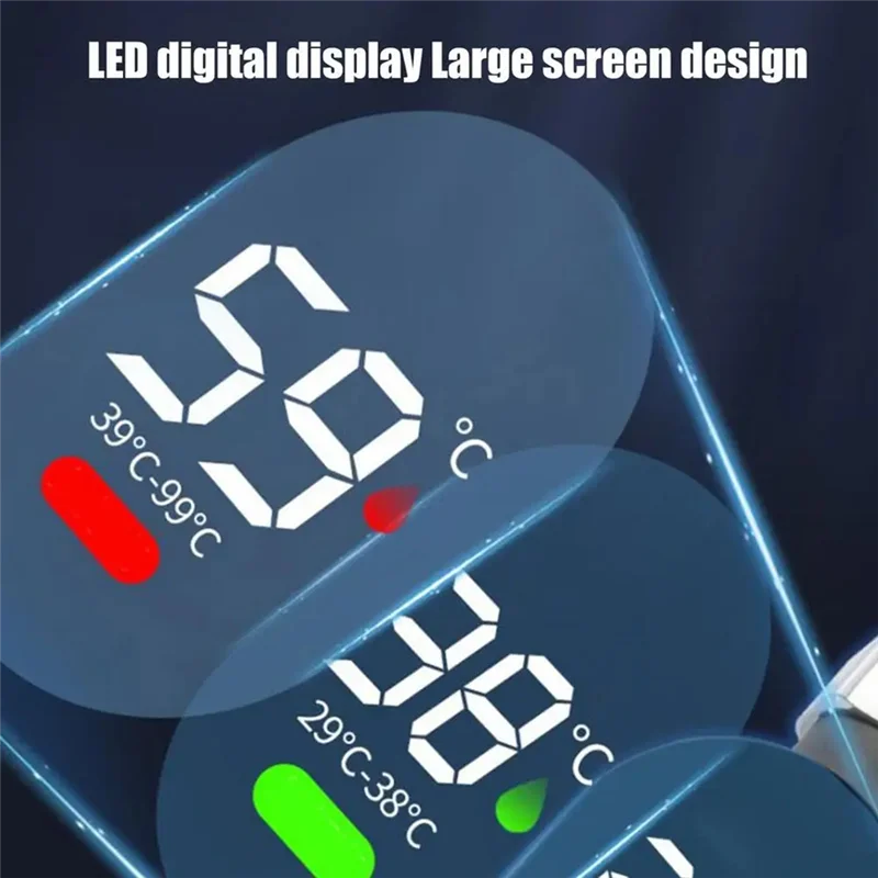 BYBS-Led Digital Display Temperature Meter Instant-Read Temperature Meter Bath Thermostat For Home