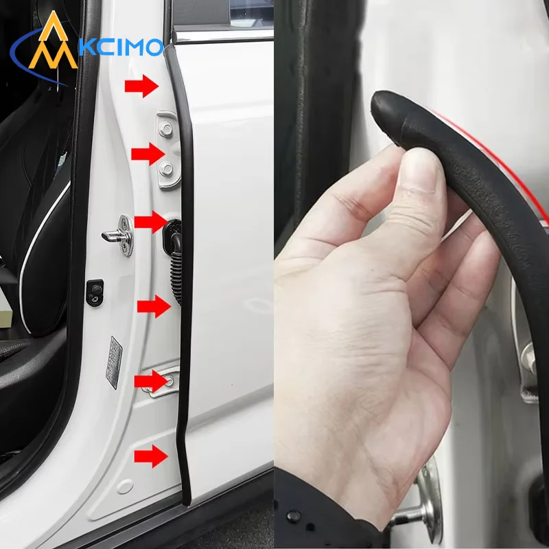 

Kcimo 1.6m/2m black Car Door Edge Seal Strip Rubber Auto Sealant Strips Car Accessories for Sedan General Models