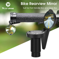 WEST BIKING Mini Bicycle Rearview Mirror 360° Rotation Adjustable Bike Handlebar End Rear View Mirror MTB Road Bike Accessories