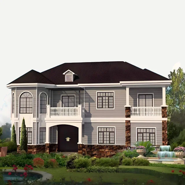 Custom Modern Light Steel Prefab Villa with Bedroom Kitchen Bathroom for Residential Use