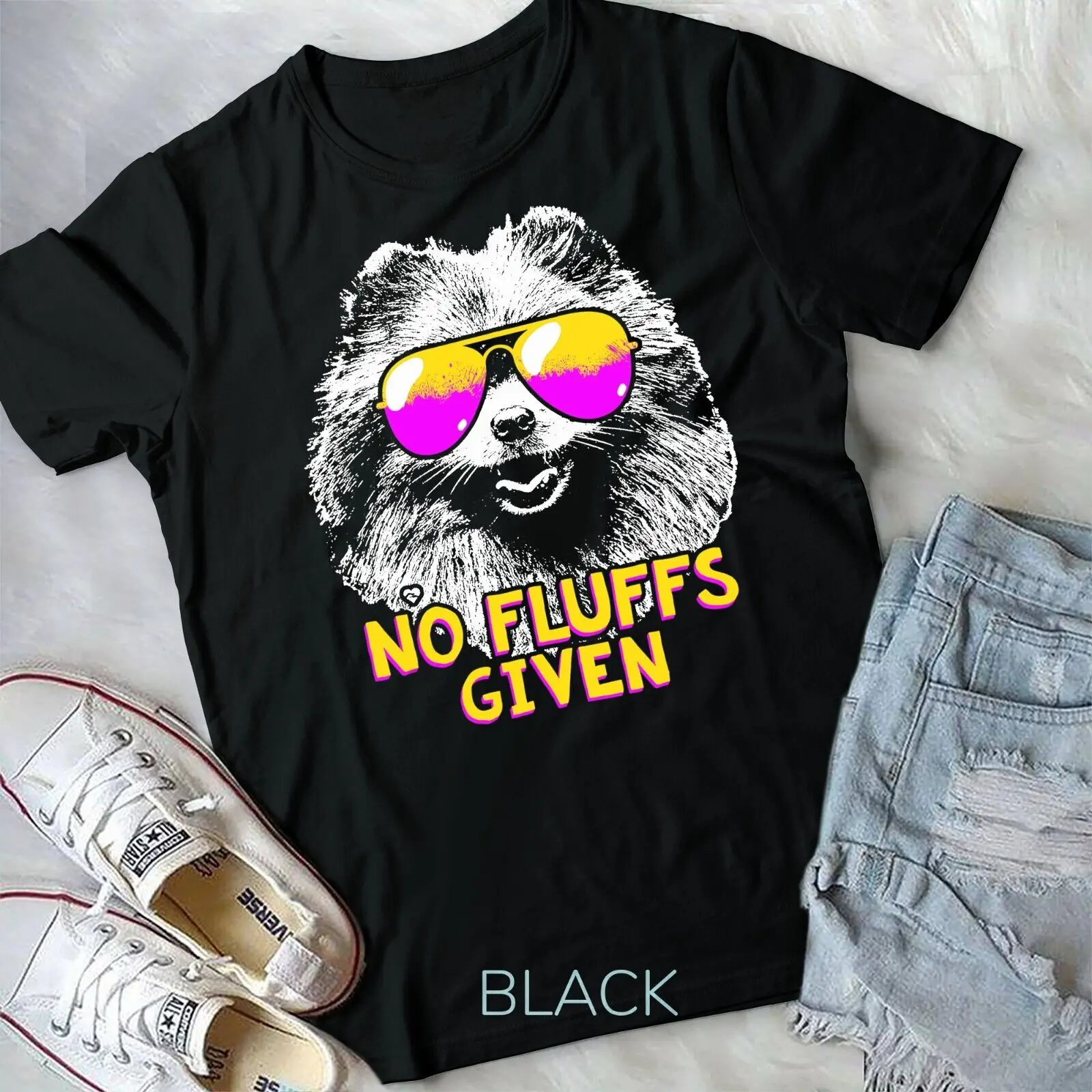 

Забавная рубашка без пушин померанского шпица, футболка унисекс