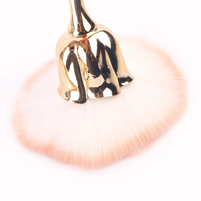 Rose-förmigen Weichen Pinsel Für Maniküre Nail art Staub Pinsel Nagel Staub Pinsel Gel Polnisch Staub Reinigung Nagel Pinsel werkzeug Nagel Liefert – Detail 7