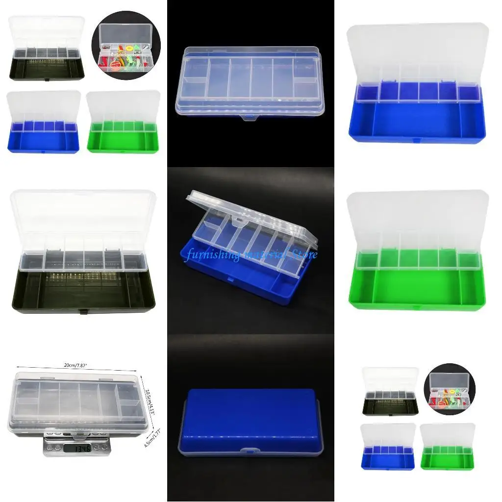 Y5GD 휴대용 낚시 태클 상자 11 구획 더블 데크 보관 케이스 낚시 액세서리 루어 후크 미끼 도구 상자