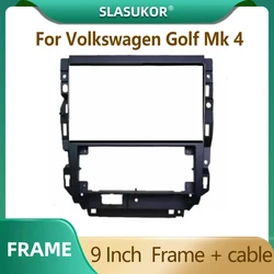 Fascia d'autoradio pour Volkswagen Golf Bora MK4, panneau de lecteur, cadre audio, kit de montage de carte Prada avec fil, 9 pouces, 2006