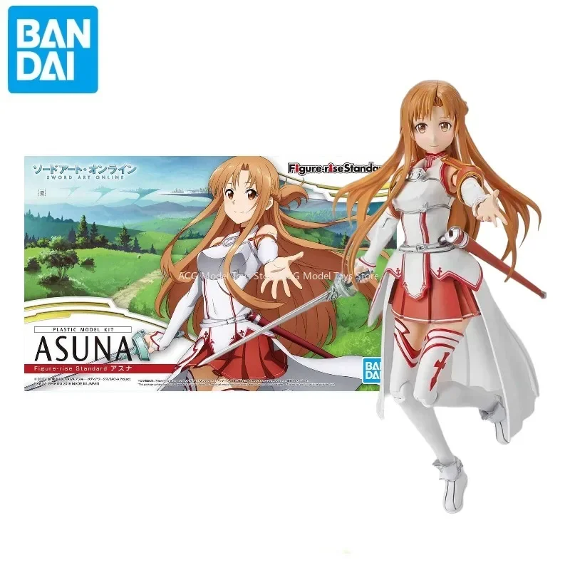 In Stock Original Bandai Figure-rise Standard SAO Yuuki Asuna Assemble Figure Anime Model Toys Collect Action Gifts