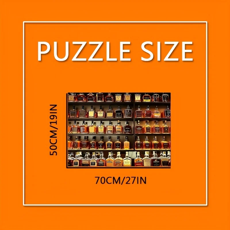 1000pcs of Puzzle Games, Charming Perfume, Adult Puzzle Portable Cuboid Art Decoration, the Perfect Choice for Frameless DIY L