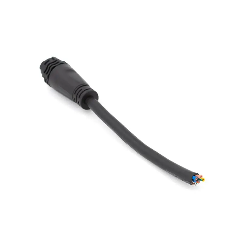 M25 3 Pin Female Self-Locking Connector, IP68 Waterproof Straight Molded Plug, Nylon LED Adapter for Plant Grow Light Rainproof