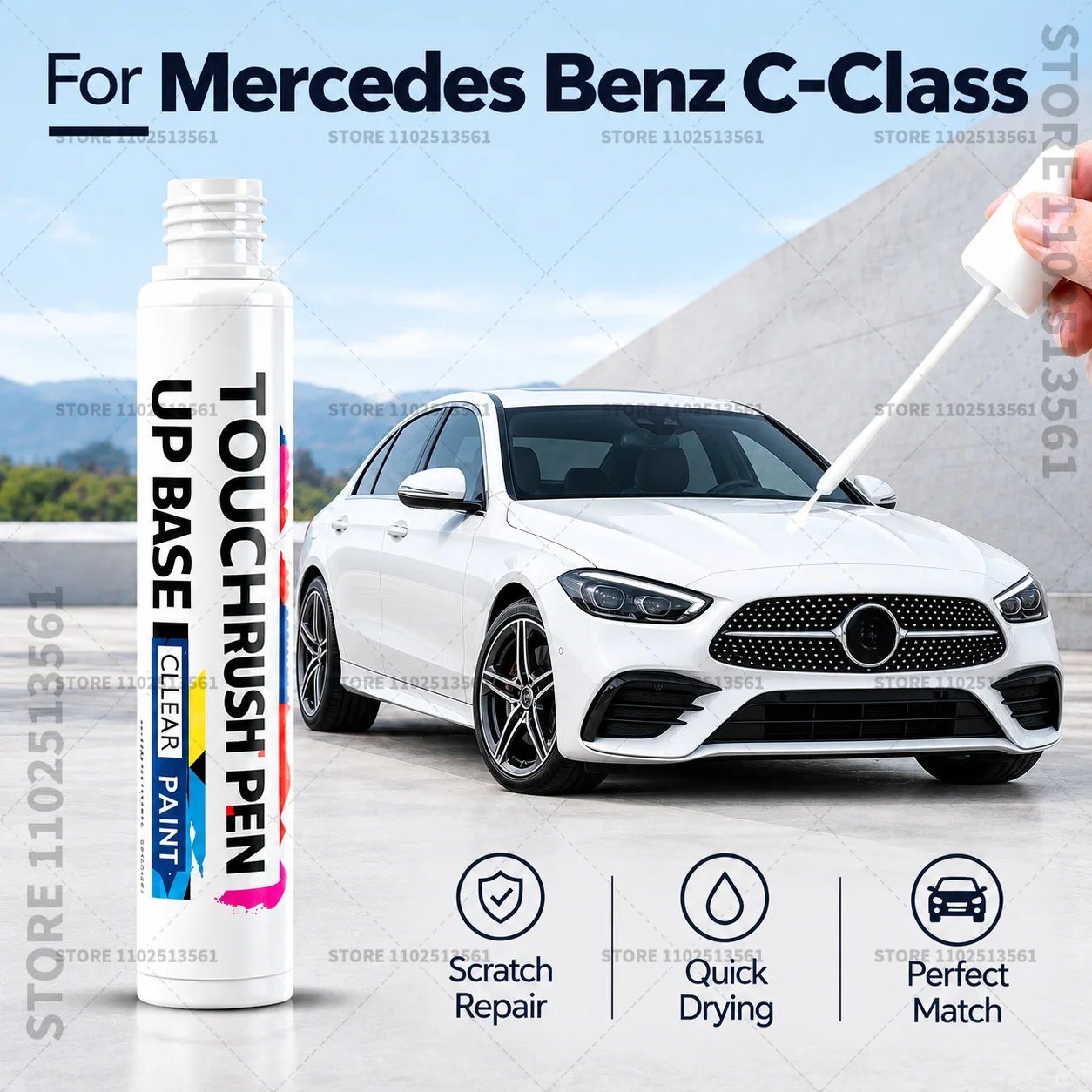 Car Scratch Remover Paint Pen Touch Up Marker for Auto Body Repair Door Bumper Fender Accessories For Mercedes Benz C-Class