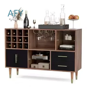 Modern Luxurious Wine Cabinet for Home Living Room Wall Mounted Nordic Style Integrated Multi Function Storage Unit for Wine