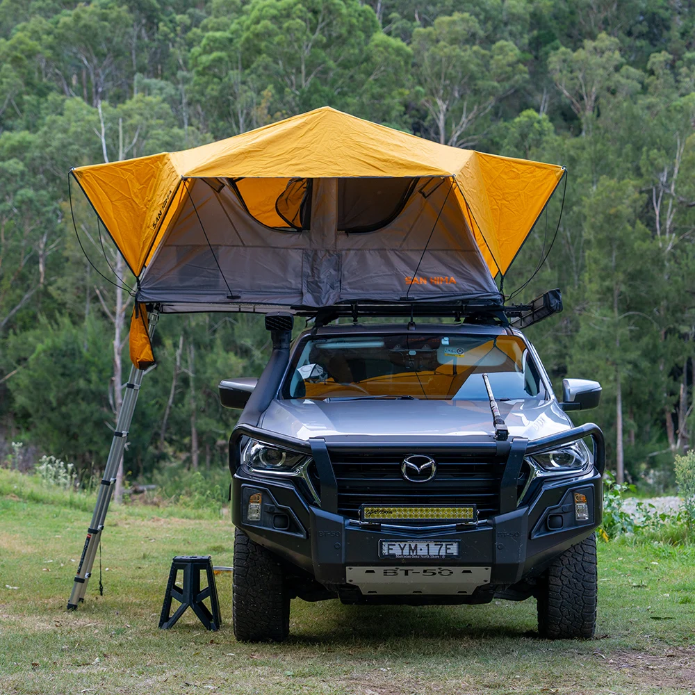 SAN HIMA Quick Setup Soft Shell Rooftop Tent Waterproof Lightweight Car Roof Top Tent For 4x4 Offroad Overlanding Camping
