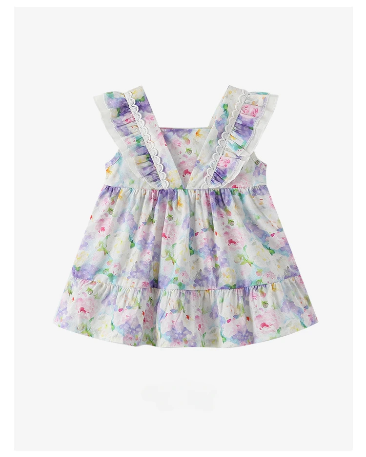 Baby Girl Dress Girls Dress Summer Strap 2024 Style Baby Girls Ruffled Baby Skirt Princess comfort Skirt Children Dress image 3