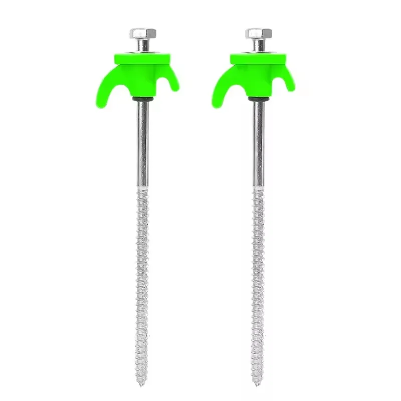 Estacas para tiendas de campaña hexagonales con rosca en espiral, clavos de suelo de acero al carbono para tierra dura, anclajes de sujeción para lonas y toldos, kit de equipo de camping de alta