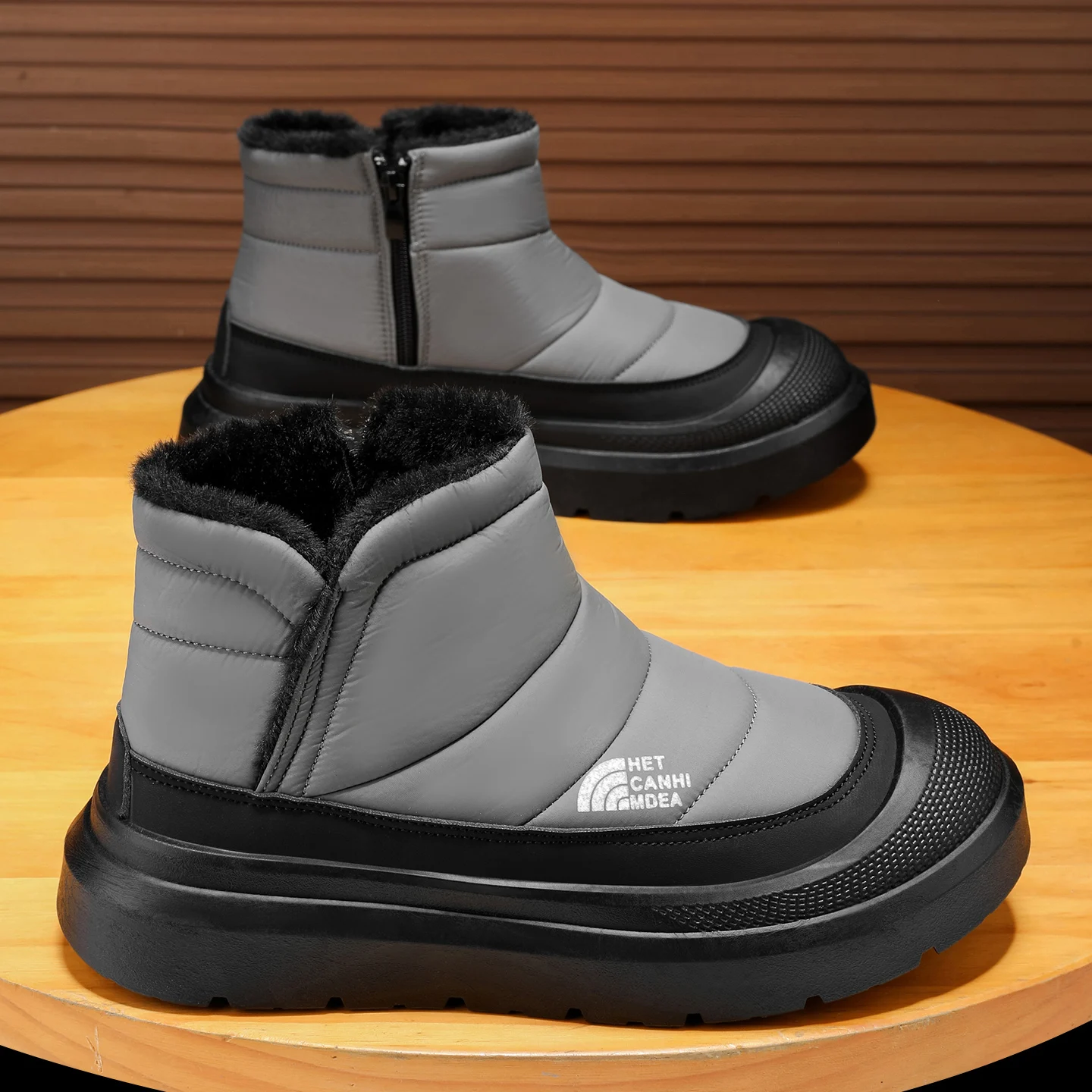 أحذية الشتاء الرجال 2026 الفراء الدافئة مريحة الثلوج الأحذية في الهواء الطلق مقاوم للماء أسفل الأحذية عالية أعلى حذاء من الجلد أحذية منصة حجم 44